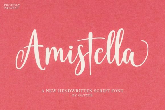 Amistella: A Handwritten Font for Editorial Design and Branding
