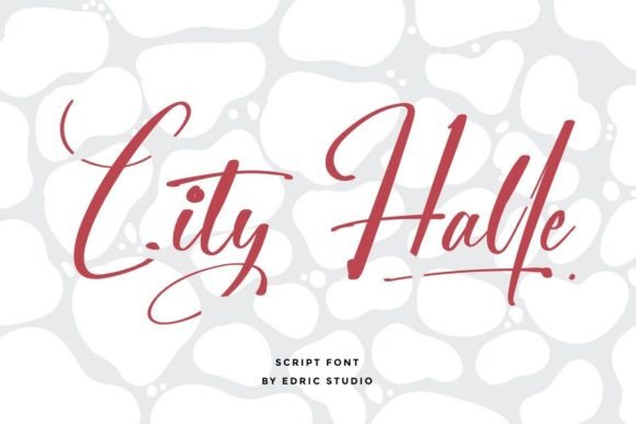 City Halle: A Script Font for Handmade Products and Branding