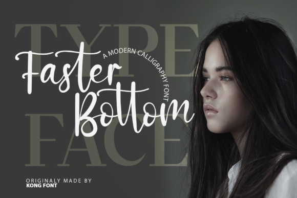 Faster Bottom Font: A Playful Script for Editorial Design