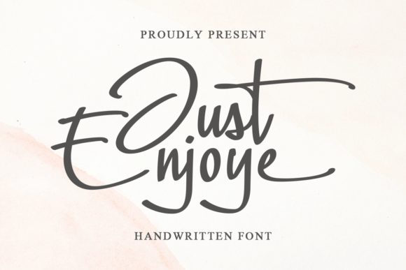 Just Enjoye Font: A Handwritten Script for Campaign Design