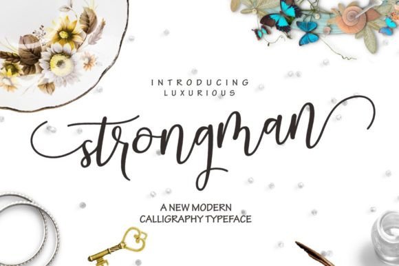 Strongman Font: A Script Typeface for Modern Web Design
