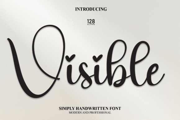 Visible Script Font for Editorial Design and Publishing